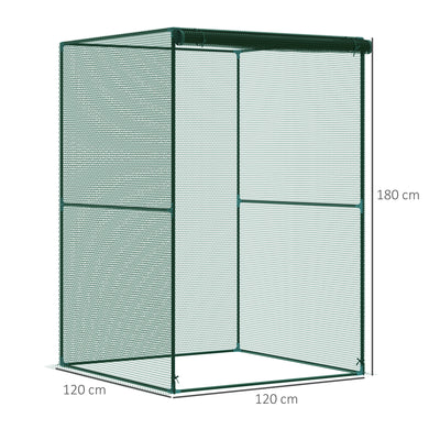 Compact Plant Cage With Netting For Protecting Vegetables and Flowers, Green AOSOM