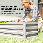 Mini Walk In Greenhouse With Raised Garden Bed And Roll Up Windows For Outdoor Growing White Outsunny