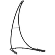 Black Heavy Duty Hanging Egg Chair Stand with Extra Large Base 150kg Capacity by Outsunny