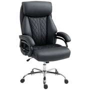 Ergonomic Executive Office Chair with Spring Cushioning for All Day Comfort Black