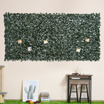 Dark Green 2 Piece Artificial Leaf Fence Screen For Garden Privacy And Outdoor Decor
