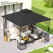 Black 3x3m Replacement Gazebo Canopy Double Tier Roof for Garden and Patio by Outsunny