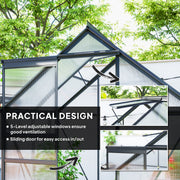 Walk-In Polycarbonate Greenhouse 192 x 131cm Weather Resistant Garden Grow House by Outsunny
