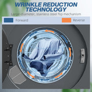 4kg Compact Tumble Dryer with Adjustable Heat Ideal for Small Spaces, Grey