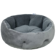 Cat Bed with Reversible Cushion for Year Round Comfort and Support Grey AOSOM