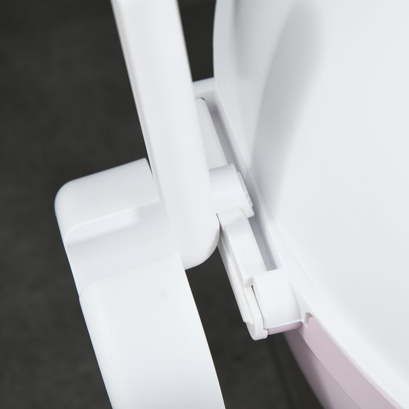 Large Enclosed Cat Litter Box with Scoop and Front Entry for Easy Cleaning, Pink