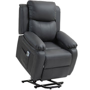 Electric Riser Recliner Chair Dark Grey - front view