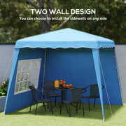 Blue 2.4 x 2.4m UV50+ Pop Up Gazebo for Garden and Outdoor Events by Outsunny