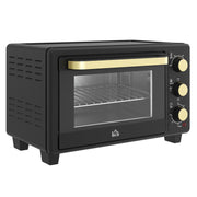 16L Mini Countertop Oven 1400W Ideal for Small Kitchens and Quick Meals Black