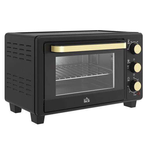 16L Mini Countertop Oven 1400W Ideal for Small Kitchens and Quick Meals Black