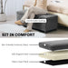 Grey Corduroy Storage Ottoman Bench 112cm With Removable Lid and Legs for Living Room by HOMCOM