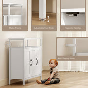 Kitchen Sideboard with Adjustable Shelves for Organised Storage White AOSOM