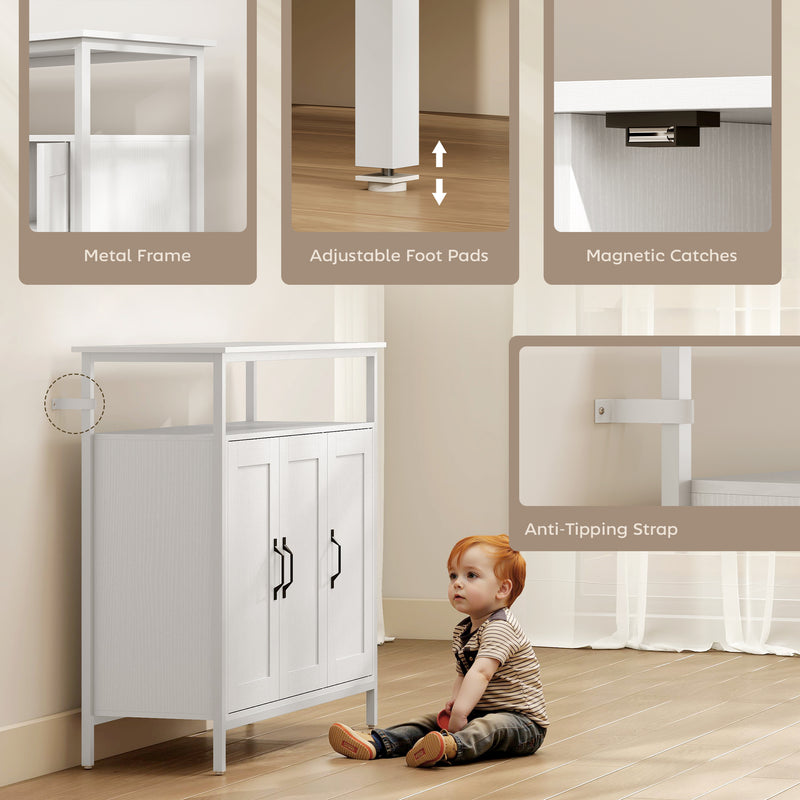 Kitchen Sideboard with Adjustable Shelves for Organised Storage White AOSOM