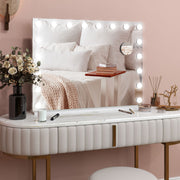 Large Hollywood LED Vanity Mirror With 3 Light Modes USB Port and 10X Magnifier White