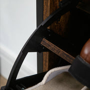 Wood Shoe Storage Cabinet With Two Doors Fits Up To 12 Pairs Ideal For Hallways Oak