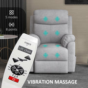 Electric Riser Recliner Armchair with Remote and Side Pockets for Elderly Comfort Grey