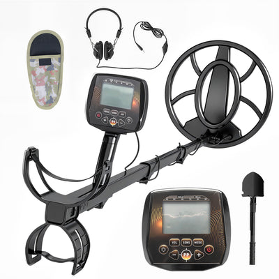 Metal Detector for Outdoor Treasure Hunting with Waterproof Coil and LCD Display Black Orange AOSOM