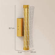 Gold LED Wall Lights 2 Pack With Adjustable Colour Temperature For Bedroom Or Hallway