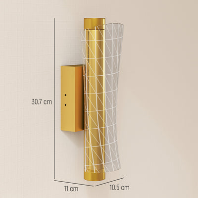 Gold LED Wall Lights 2 Pack With Adjustable Colour Temperature For Bedroom Or Hallway