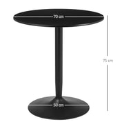 Round Two Seater Dining Table Minimalist Design Ideal for Small Spaces Black