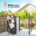 Galvanised Steel Garden Storage Shed with Roof Windows and Lockable Door for Tool Storage by Outsunny