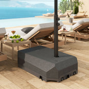 Heavy Duty Base For Cantilever Parasols With Wheels - Water Or Sand Fill For Garden Patio Outsunny