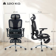 Ergonomic High Back Mesh Office Chair With Lumbar Support For Home Or Work, Black AOSOM