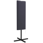 Dark Grey Cantilever Parasol Cover with Zipper and Rod for Garden Umbrella Protection