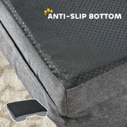 Raised Dog Sofa Bed With Removable Washable Cover Non Slip Base For Small Pets Grey AOSOM