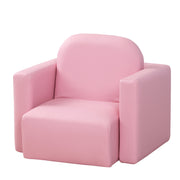 2 in 1 Toddler Sofa Chair for Relaxing and Playing in Bedroom or Playroom, Pink