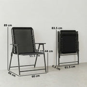 Folding Garden Chairs Set of 4 for Comfortable Outdoor Seating Black Outsunny