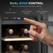 Black Dual Zone Wine Fridge 16 Bottle Capacity 5-18℃ by HOMCOM