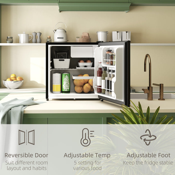 46 Litre Lockable Countertop Fridge in Black by HOMCOM