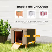 Waterproof Rabbit Hutch Cover Fits X-D2-0047 and Similar Models Brown by PawHut