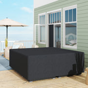 Black Waterproof Rattan Sofa Set Cover 600D Oxford Fabric UV Protection by Outsunny