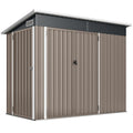 Metal Garden Storage Shed with Secure Lockable Doors for Tools and Bikes Light Grey Outsunny