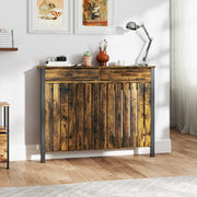 Rustic Wooden Radiator Cover with Drawers 93 x 119cm by HOMCOM