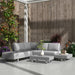 5 Seater Rattan Wicker Sofa Set With Cushions and Tea Table Light Grey by Outsunny