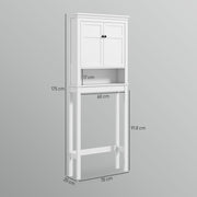 White Over Toilet Storage Cabinet Bathroom Organiser With Shelves by HOMCOM