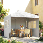 3x3m Pop Up Gazebo with Sidewalls and Windows for Outdoor Events and Shelter Outsunny
