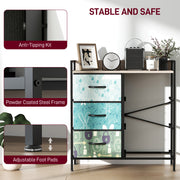 6 Drawer Chest of Drawers with Spacious Storage for Bedroom or Living Room Blue