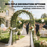 Metal Garden Arch for Climbing Plants and Outdoor Decorations Black Outsunny