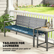 Sun Lounger Cushion for Outdoor Comfort with Water-Repellent UV Protection Blue Outsunny