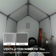 Interior view of the ventilation window, shown from inside and from outside