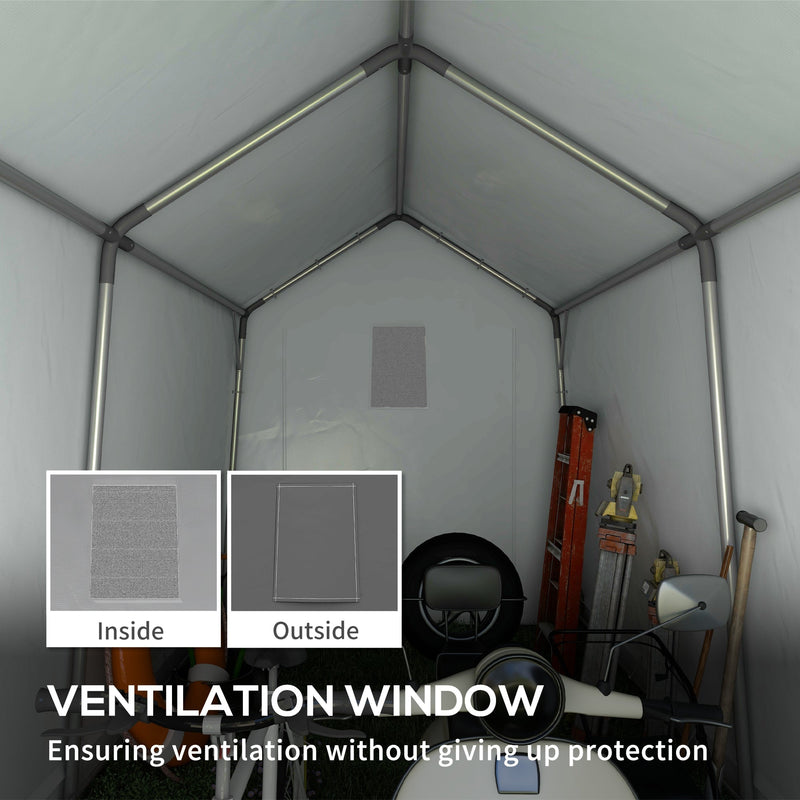 Interior view of the ventilation window, shown from inside and from outside