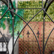 Metal Garden Arch for Climbing Plants and Flowers Outdoor Entryway Structure Black Outsunny