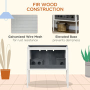 Wooden Hamster Cage with Shelves and Huts for Dwarf Hamsters and Gerbils, Grey