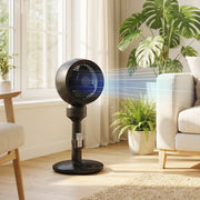 Electric Air Circulator Fan with Remote Control and Timer for Bedroom or Office Black AOSOM