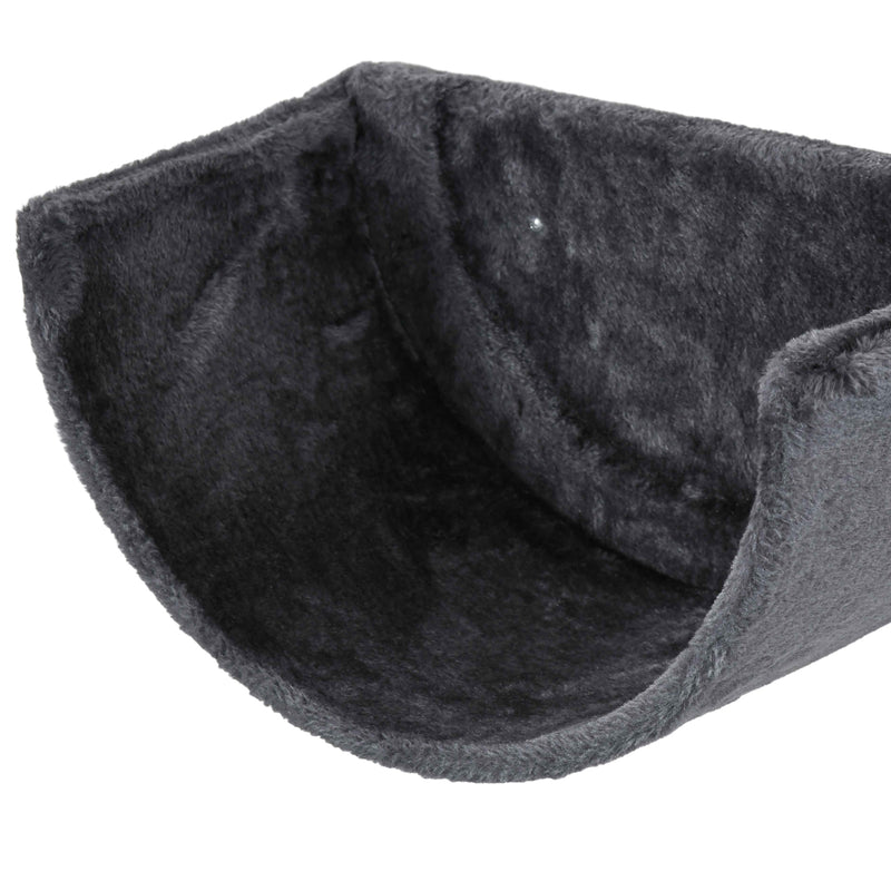 Wall Mounted Cat Shelves Set with Hammock Scratching Post and Nest for Climbing Fun Dark Grey