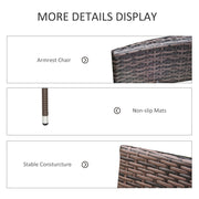 4 Piece Rattan Garden Chair Set With Cushions Ideal For Patio Or Outdoor Seating